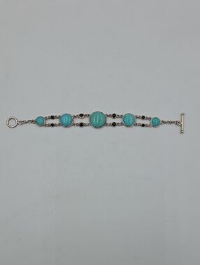 Sterling Silver - WK WHITNEY KELLY Turquoise Toggle Bracelet